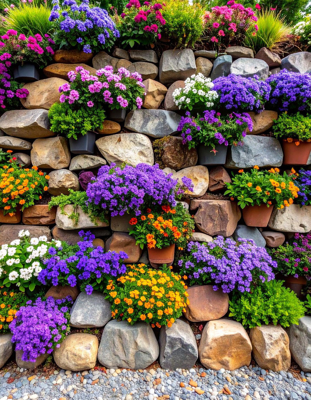 Vertical Rock Garden Wall - 25 Rock Garden Ideas