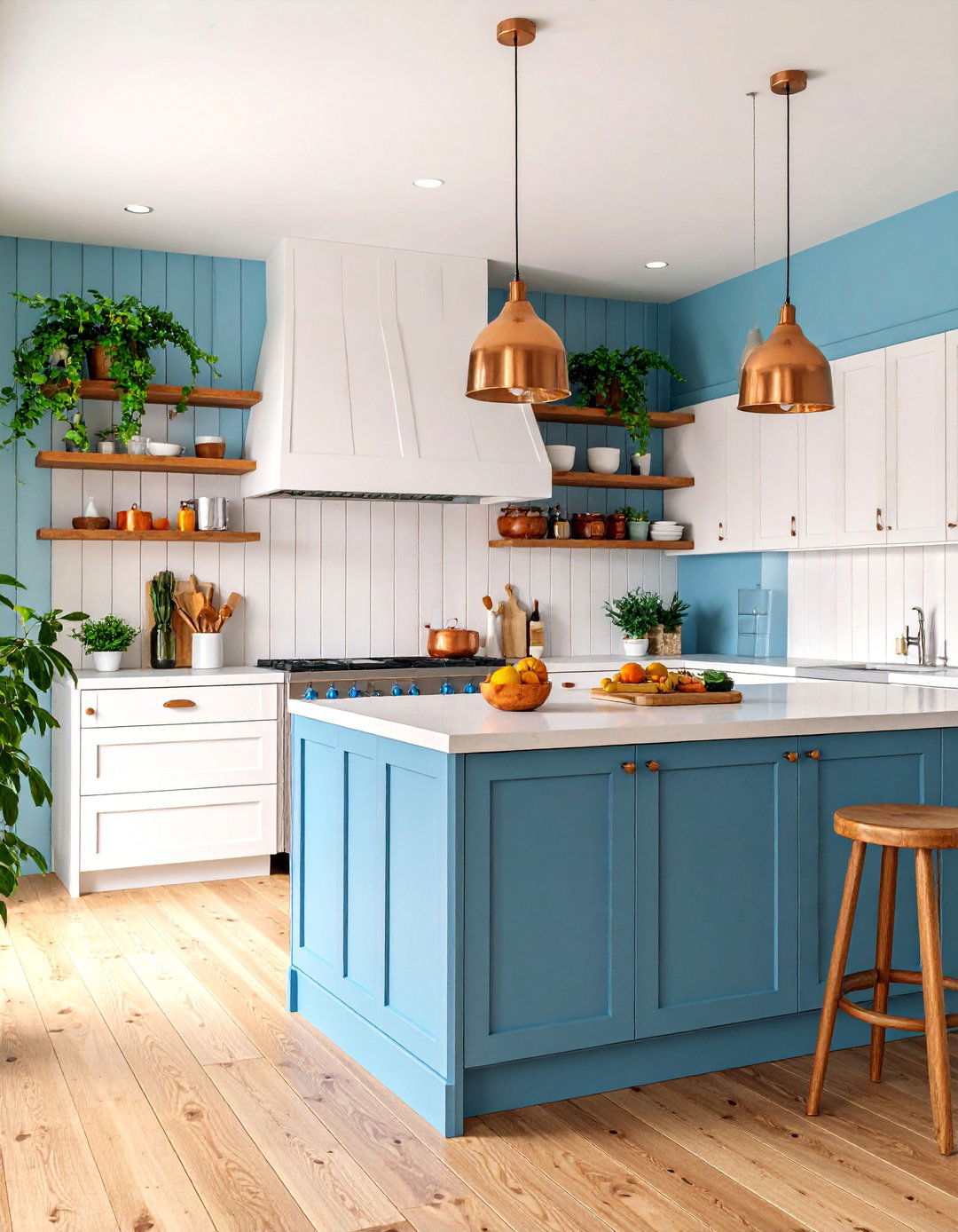 Vertical Shiplap with Natural Wood Stain - 25 Rustic Backsplash Ideas