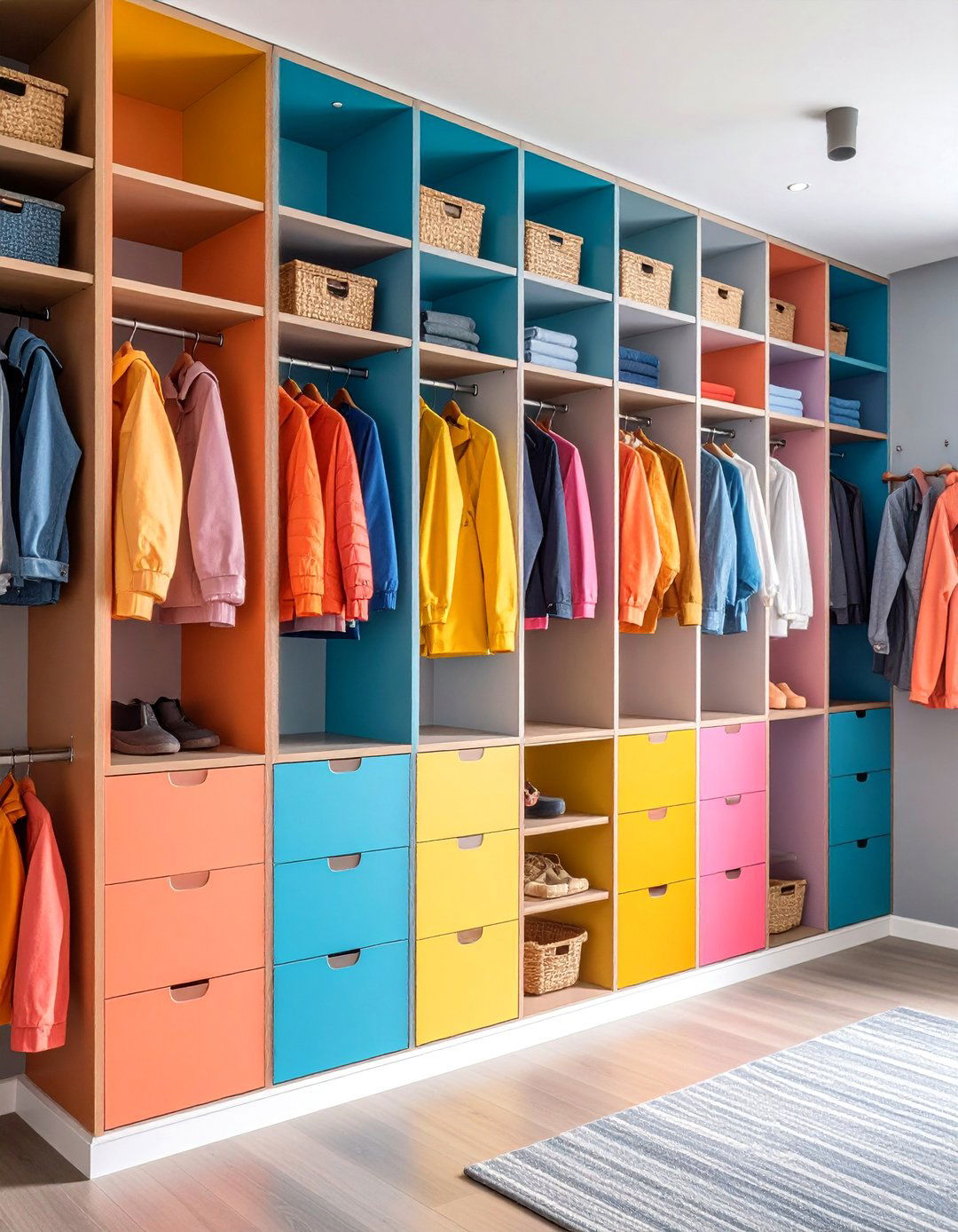 Vertical Slat Wall Storage System - 25 Mudroom Storage Ideas