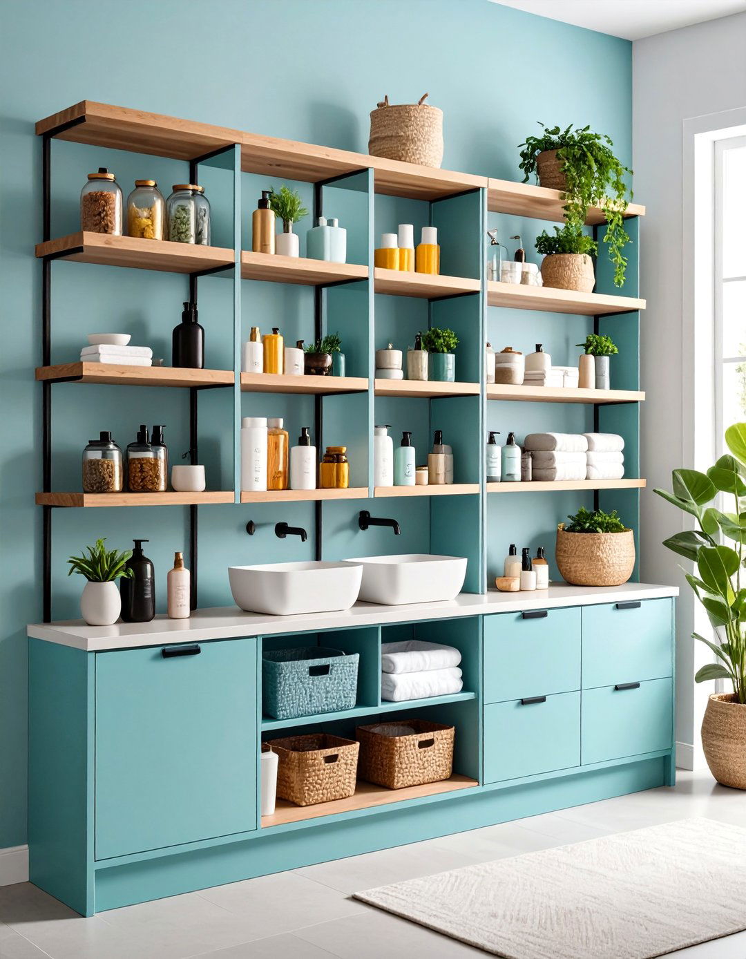 Vertical Space Maximization with Shelf Riser Systems - 25 Bathroom Cabinet Organization Ideas
