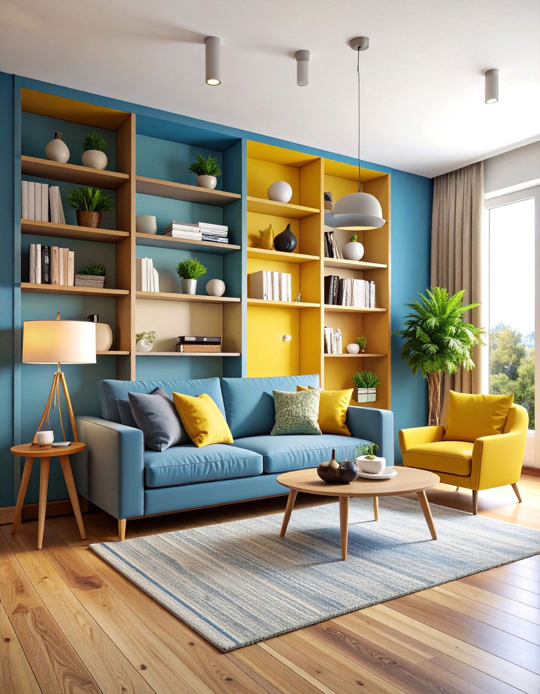 Vertical Storage Solution for Narrow Rooms - 25 Awkward Living Room Layout Ideas