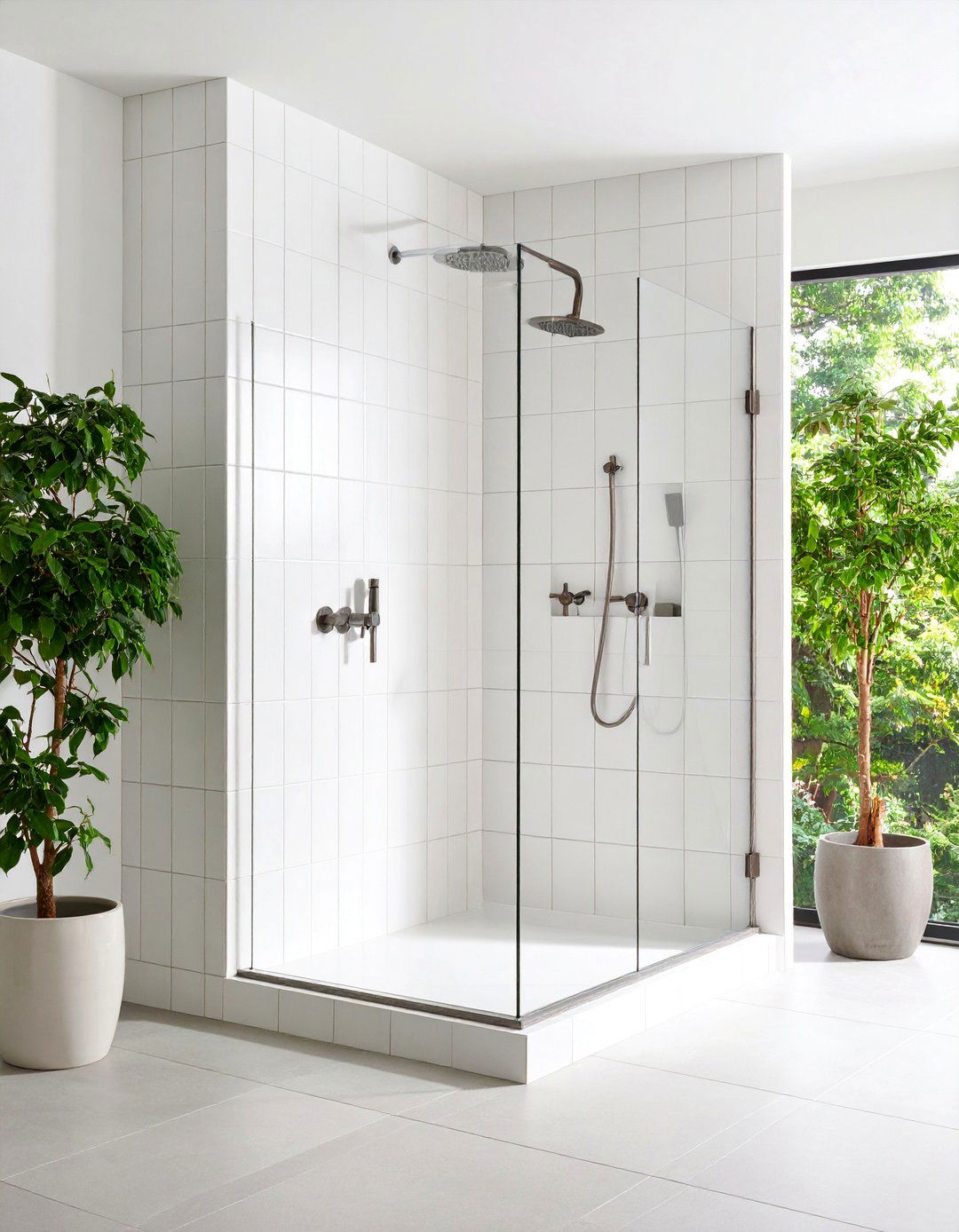 Vertical Subway Tile Layout - 25 Walk-in Shower Tile Ideas