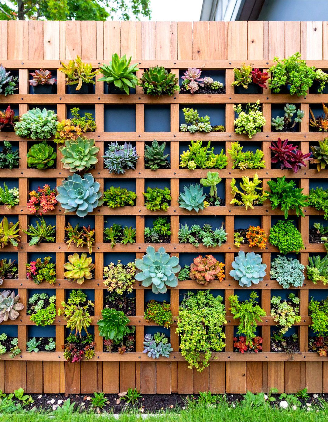 Vertical Succulent Garden Wall Art - 25 Fence Art Ideas