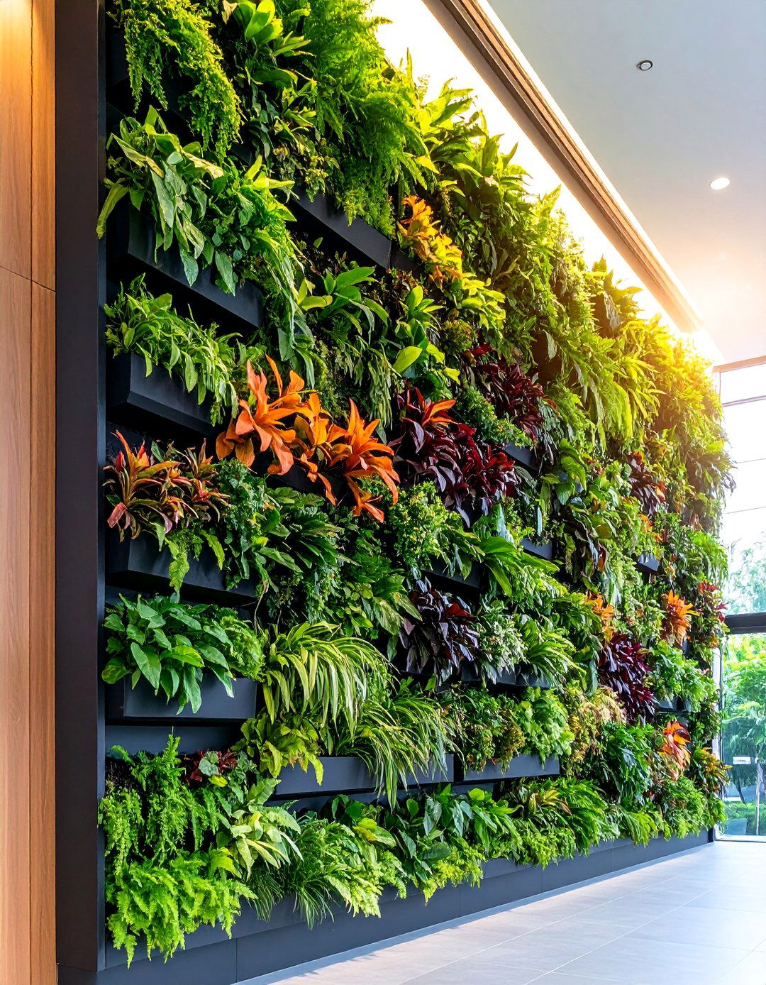 Vertical Tropical Garden with Living Walls - 25 Tropical Garden Ideas
