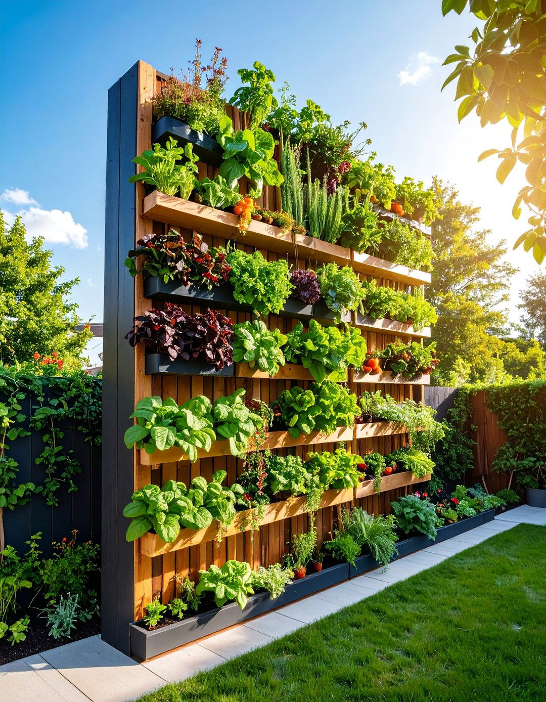 Vertical Vegetable Growing System - 25 Vertical Pallet Garden Ideas