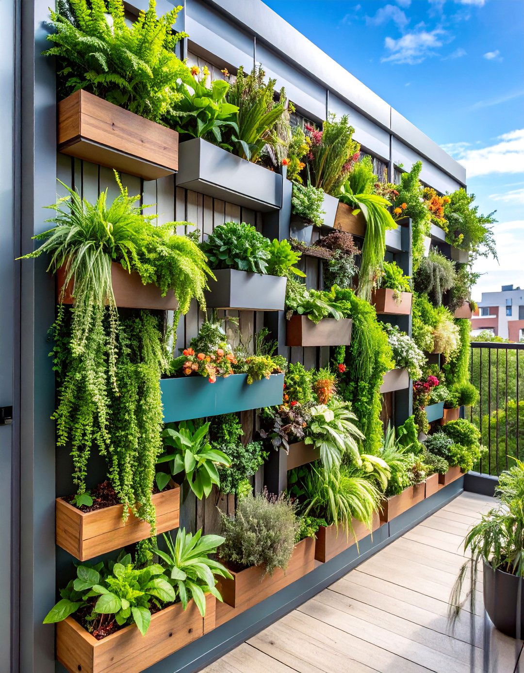 Vertical Wall Garden Paradise - 25 Green Balcony Ideas