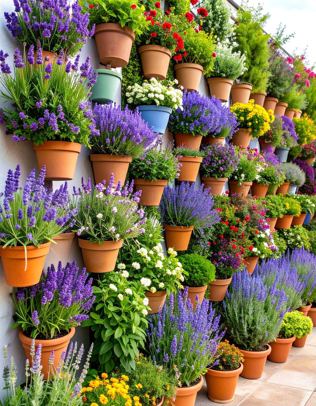 Vertical Wall Mediterranean Garden - 25 Mediterranean Garden Ideas
