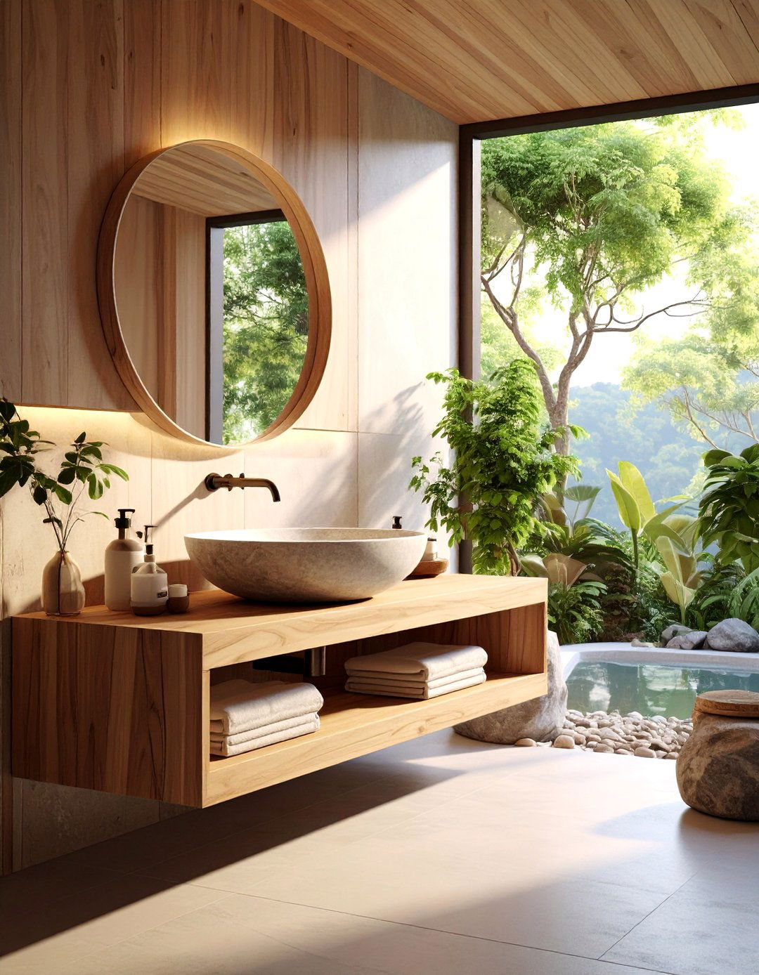 Vessel Sink Zen Bathroom Design - 25 Zen Bathroom Ideas