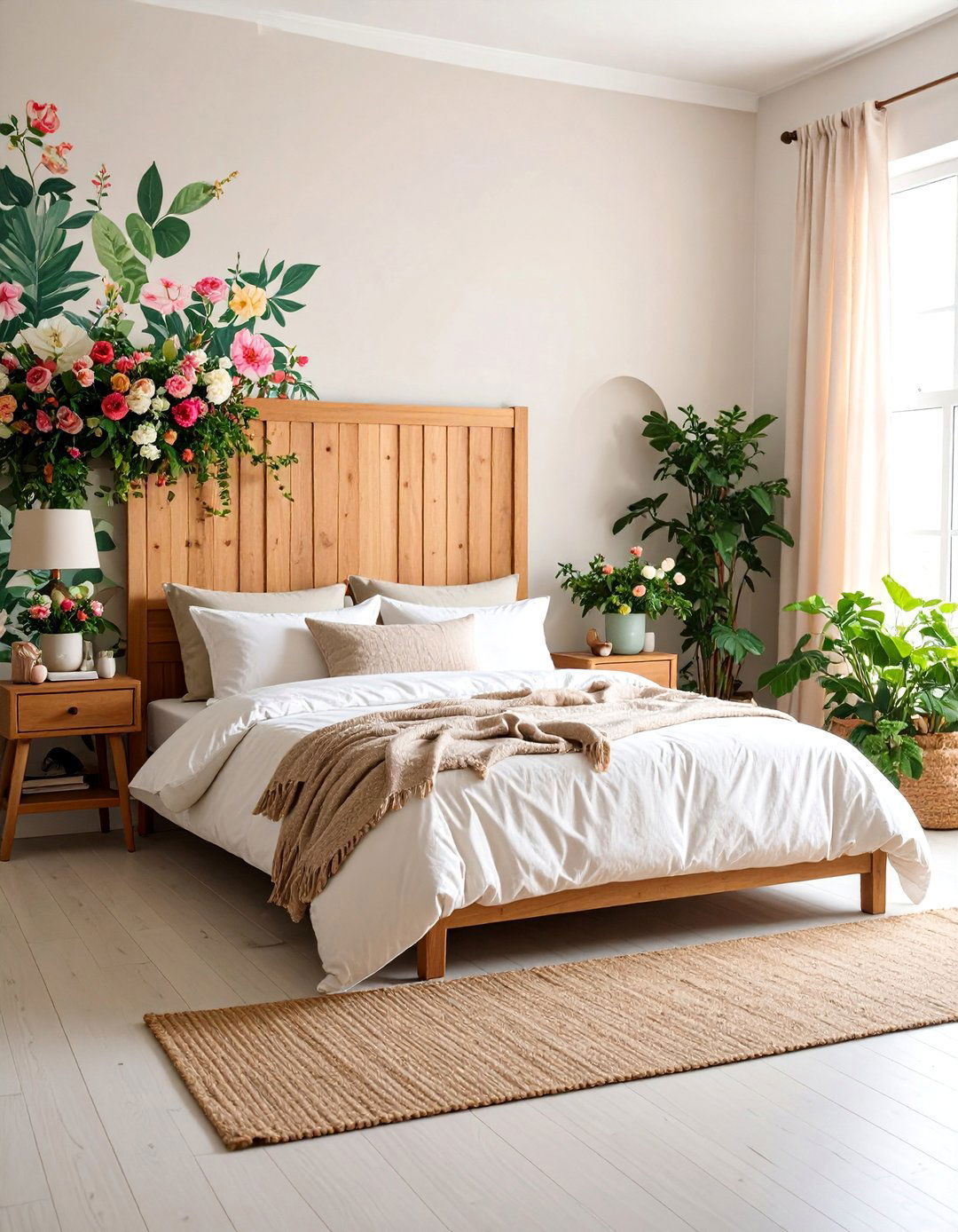Vibrant Floral Bedroom with Garden Inspired Themes - 25 Colorful Bedroom Ideas
