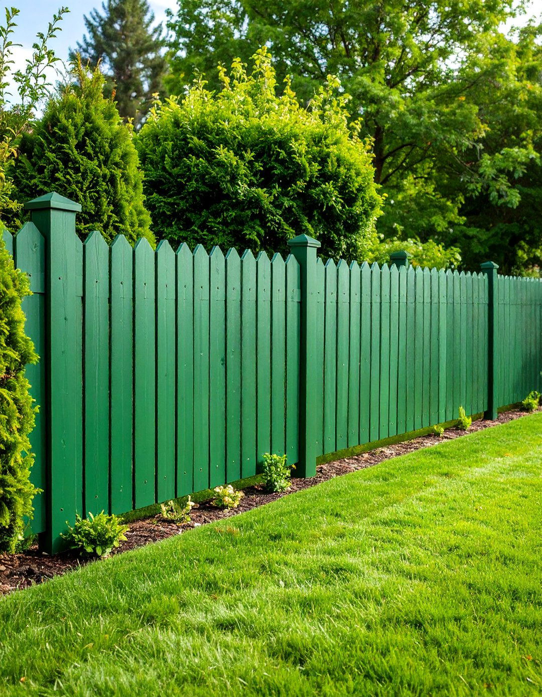 Vibrant Green Vinyl Fence for Natural Integration - 25 Vinyl Fence Colors