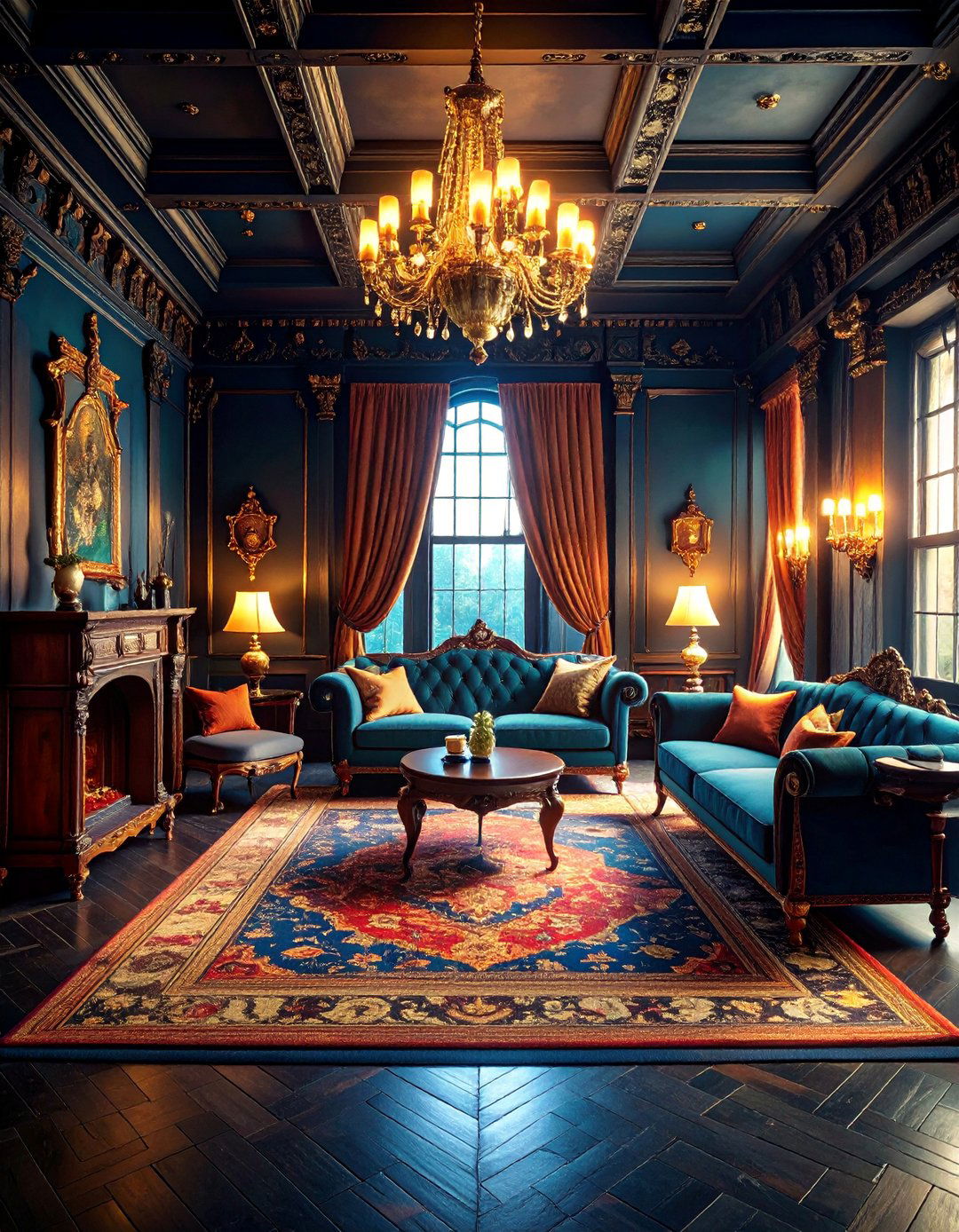 Victorian Black Basement with Period Details - 25 black basement ideas