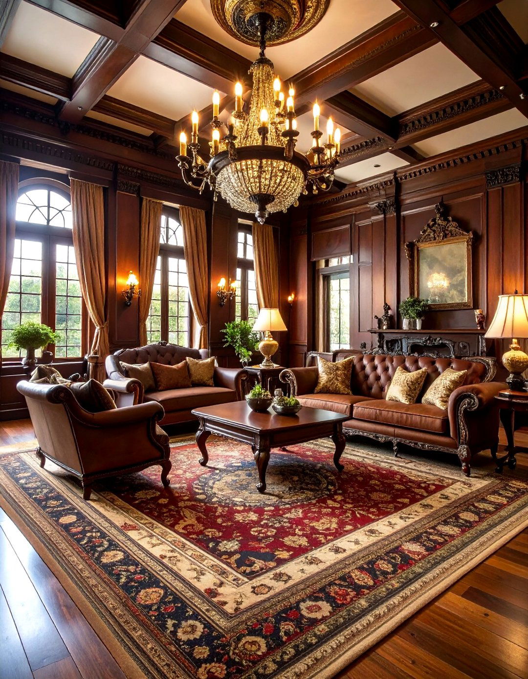 Victorian Black and Brown Living Room - 25 Black and Brown Living Room Ideas