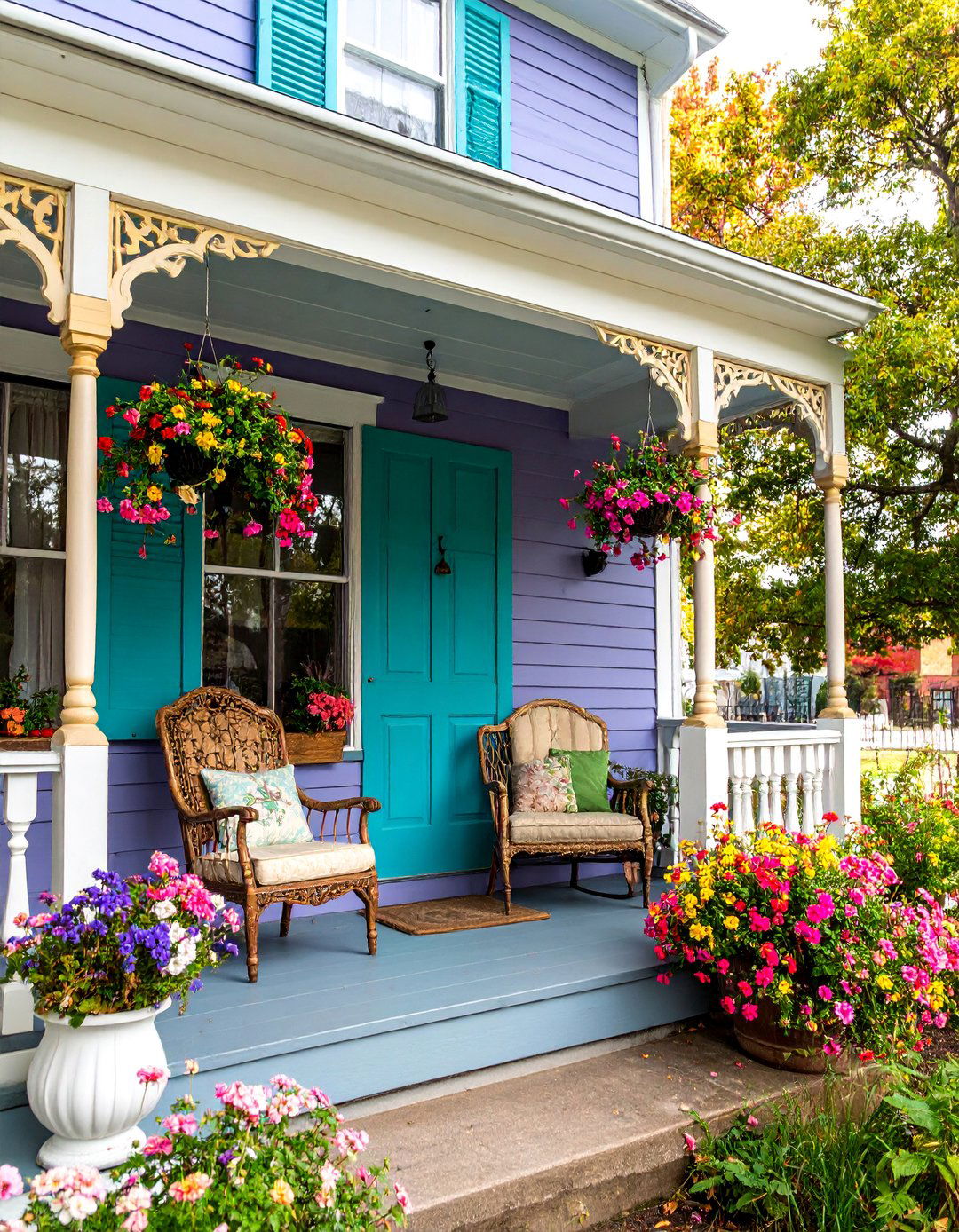 Victorian Boho House with Painted Gingerbread Trim - 25 Boho House Exterior Ideas
