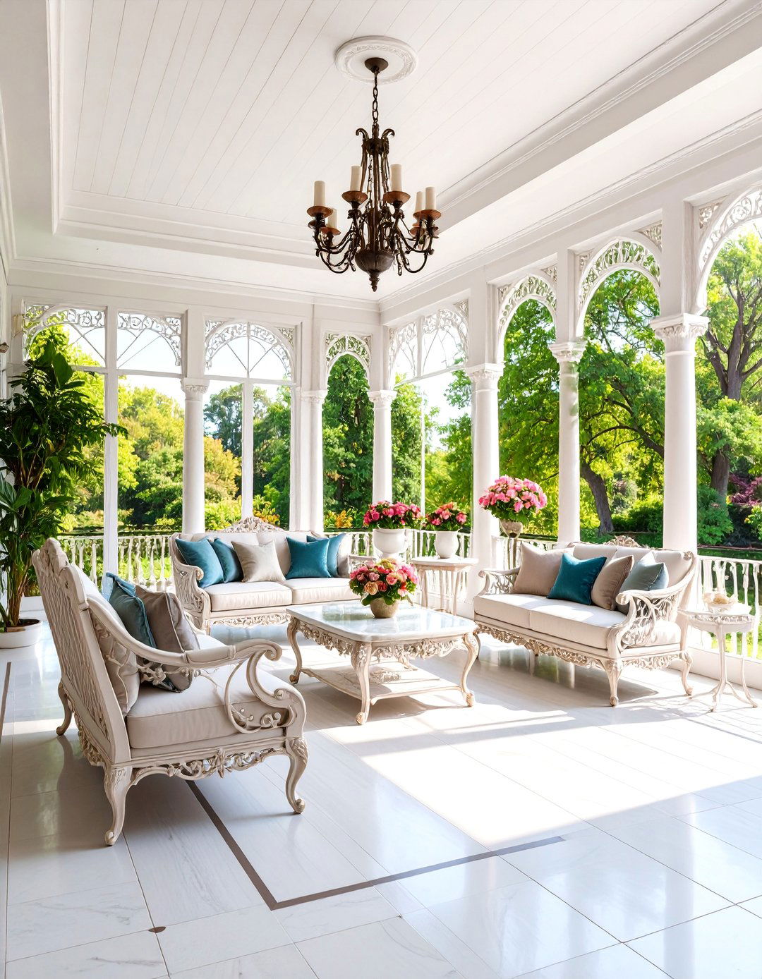 Victorian Conservatory Three Season Porch with Ornate Details - 25 Three Season Porch Ideas