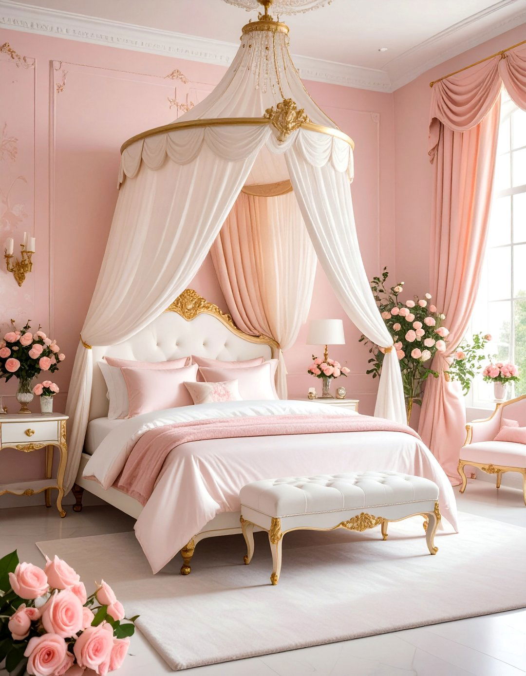 Victorian Dusty Pink Romantic Bedroom Design - 25 Victorian Bedroom Ideas