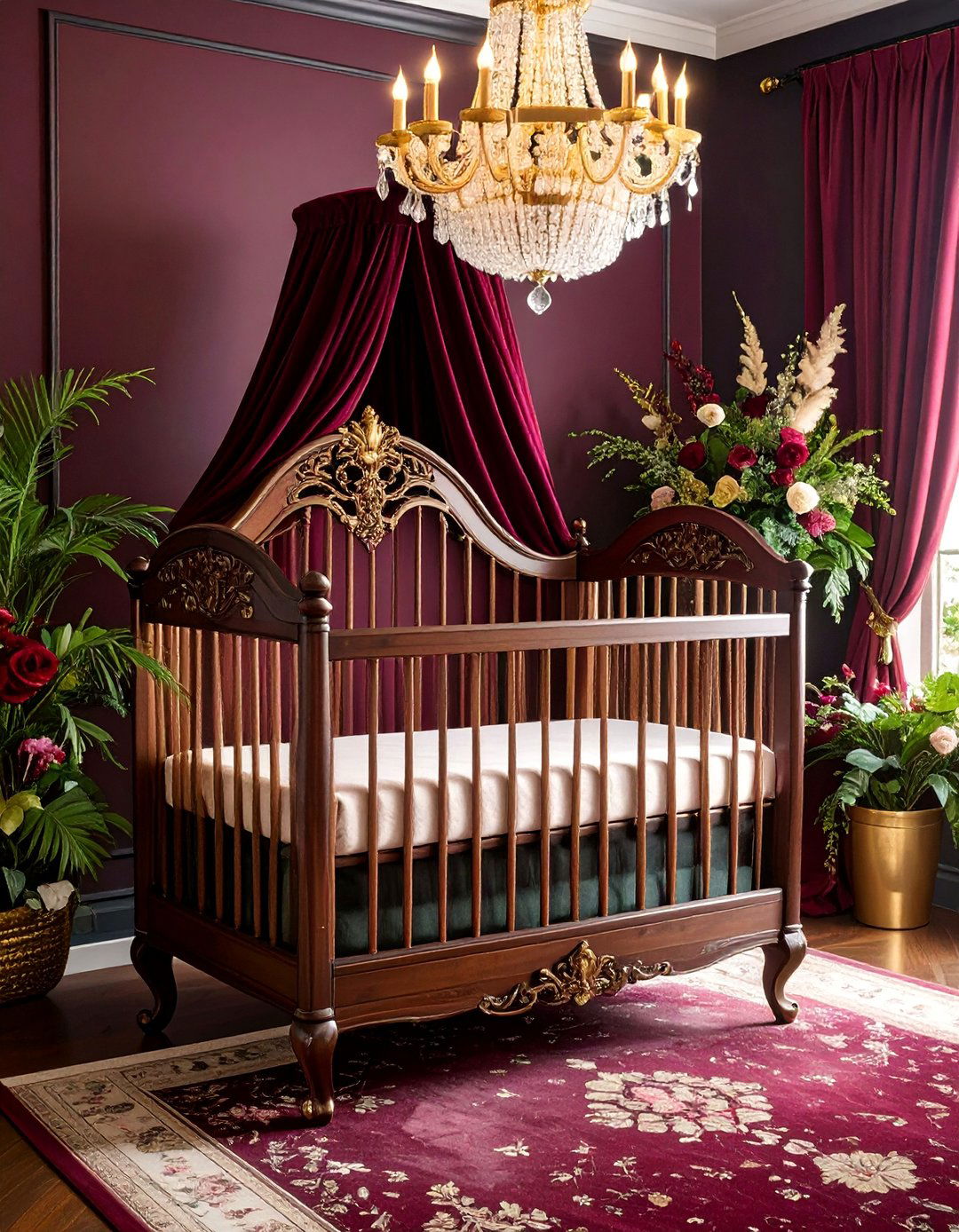 Victorian Elegance Nursery with Ornate Details - 25 Vintage Nursery Ideas