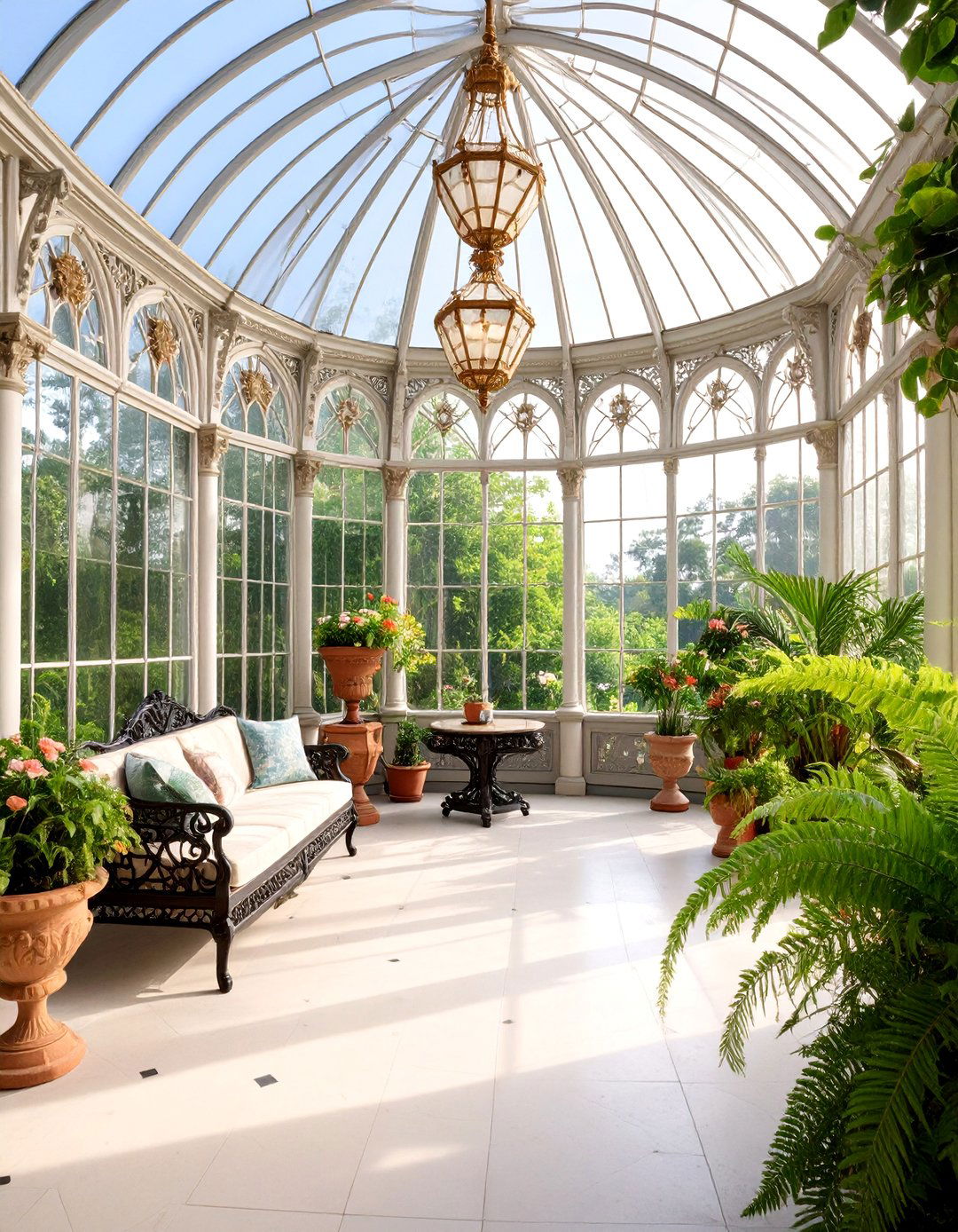 Victorian Elegant Greenhouse Conservatory - 25 Greenhouse Room Ideas
