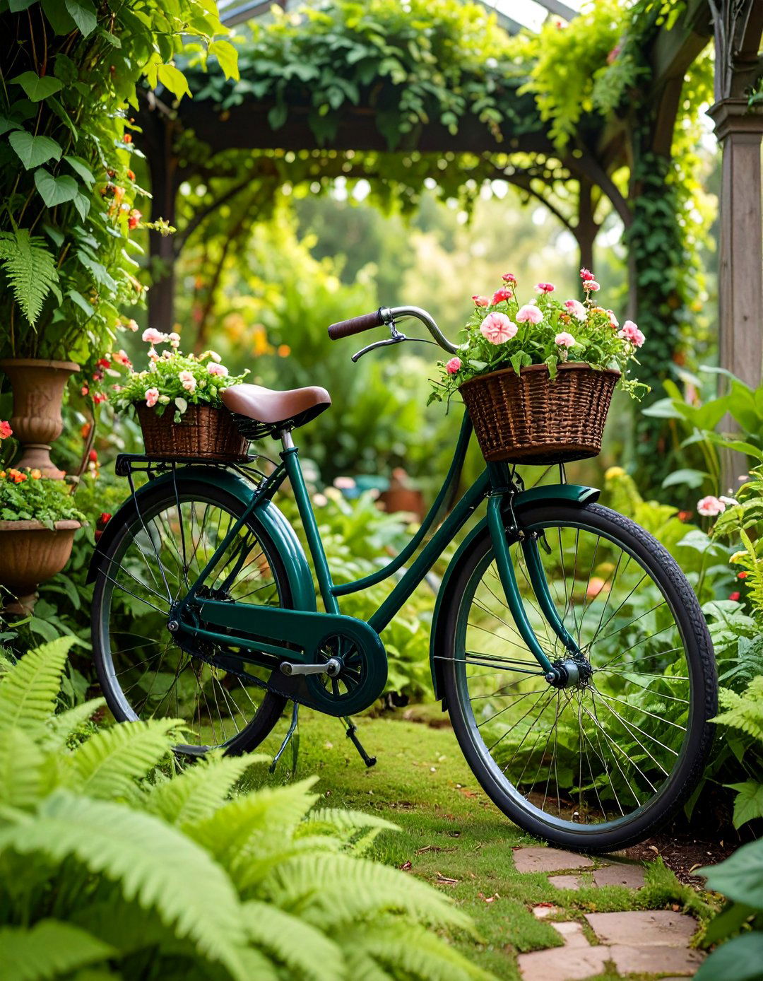 Victorian Garden Bicycle Conservatory - 25 Old Bicycle Garden Ideas