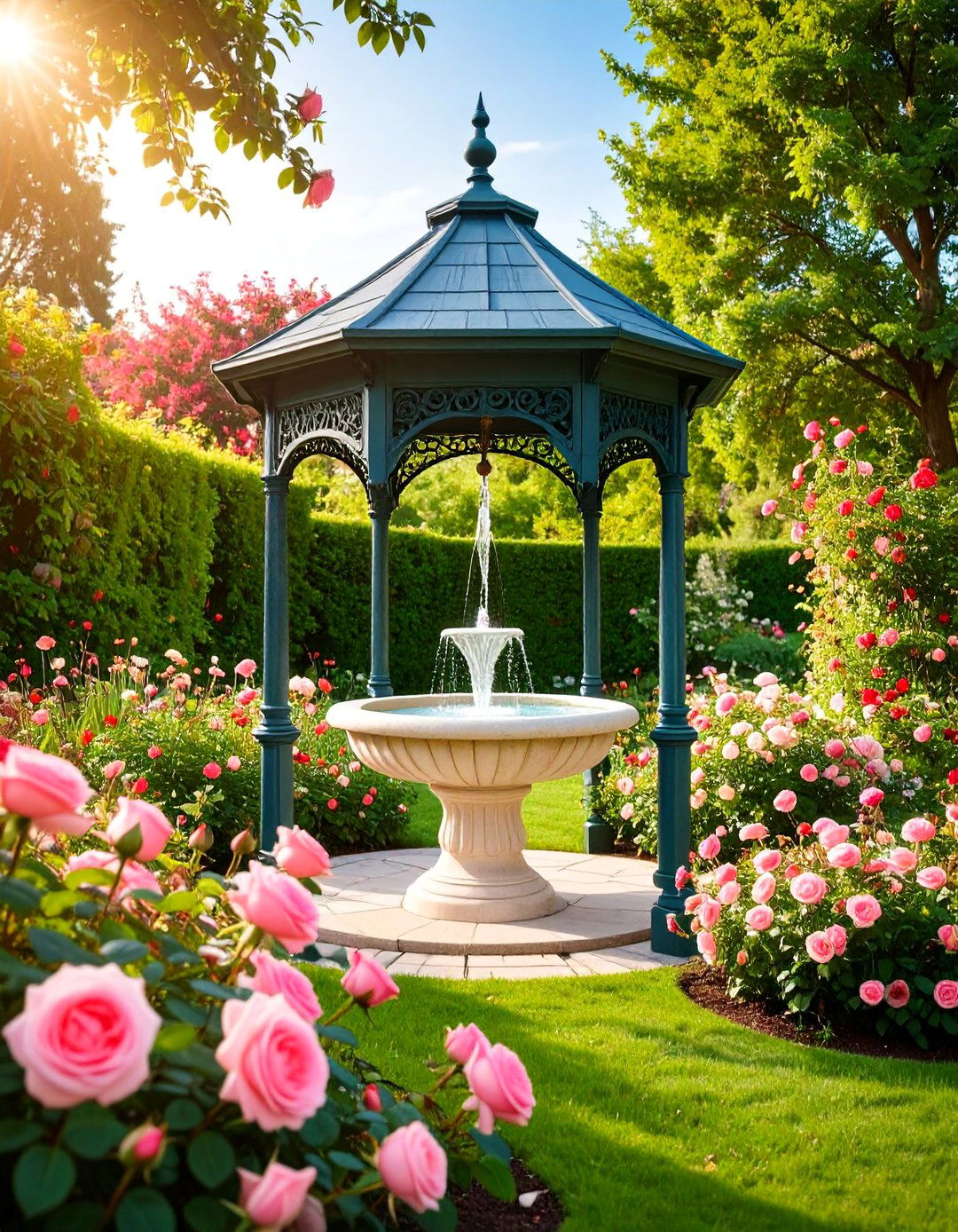 Victorian Garden Wishing Well with Ornate Details - 25 Outdoor Wishing Well Garden Ideas
