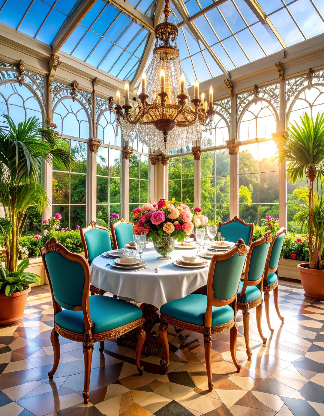 Victorian Glass Conservatory Dining Room - 25 Greenhouse Dining Room Ideas