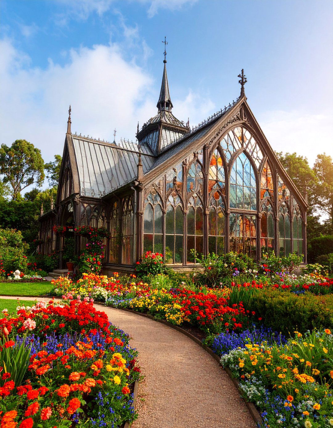 Victorian Gothic Cathedral Greenhouse - 25 Fantasy Greenhouse Ideas