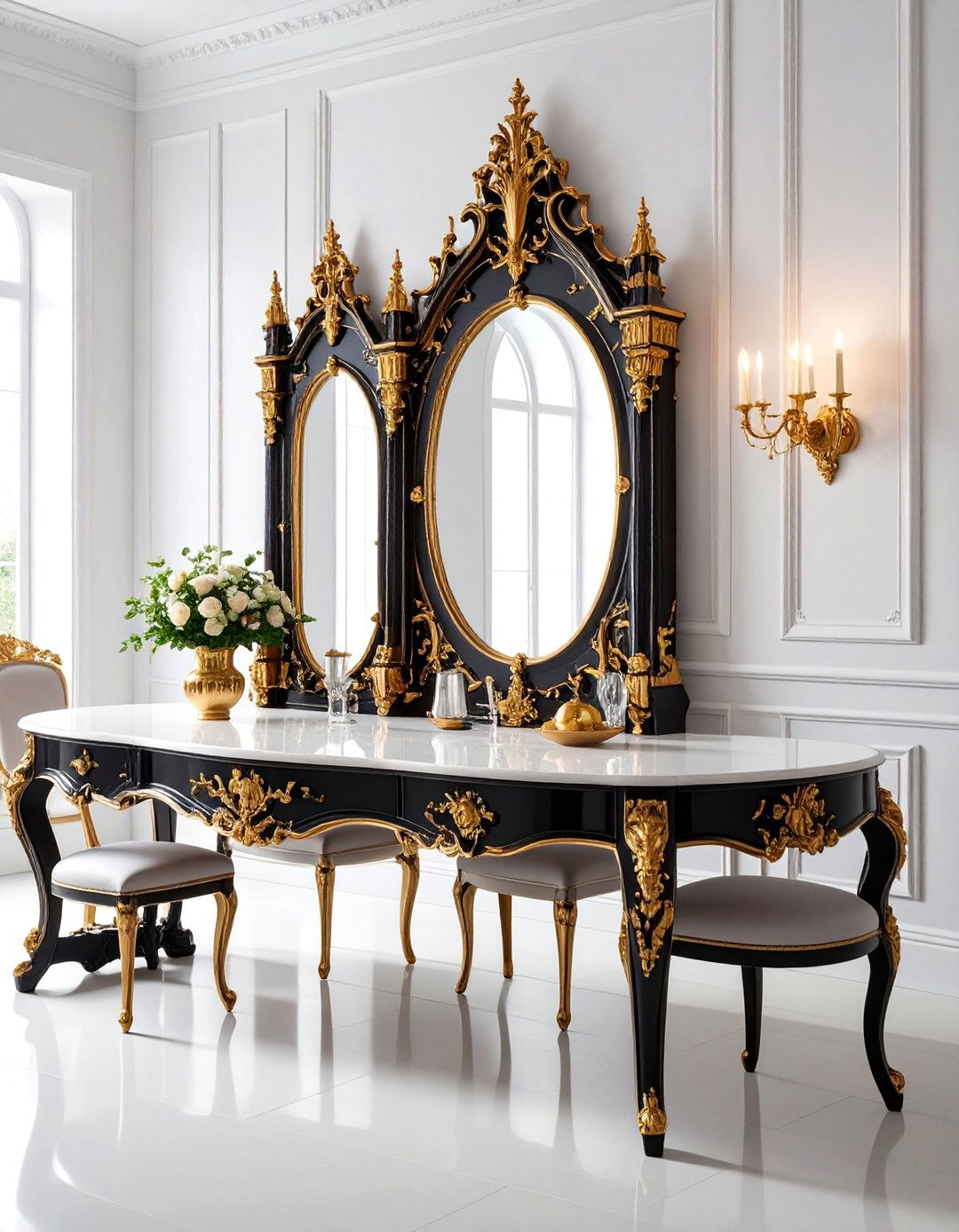 Victorian Gothic Revival Style - 25 Mirror Painting Ideas