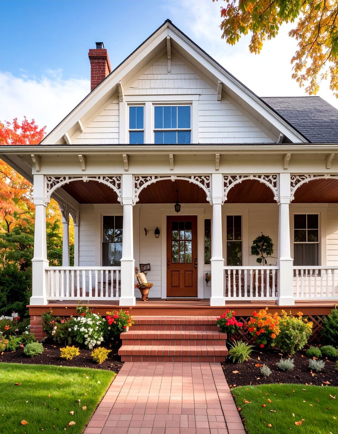Victorian Hip Roof Front Porch with Ornate Details - 25 Front Porch Roof Ideas