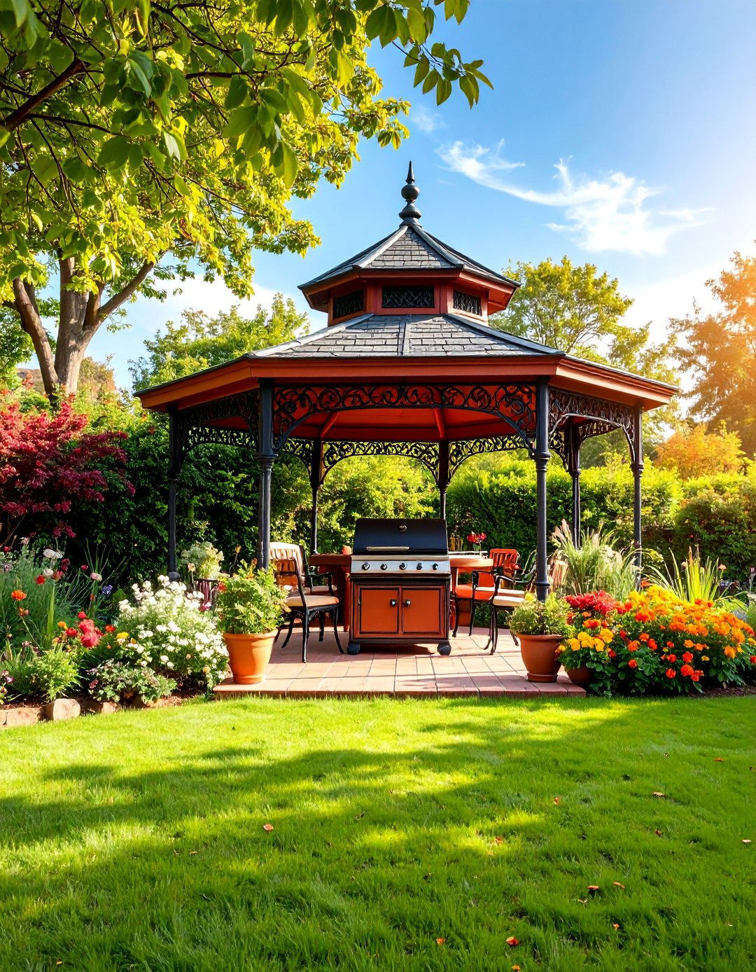Victorian Inspired BBQ Conservatory with Ornate Details - 25 bbq area ideas