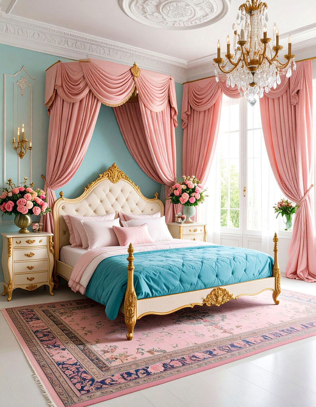 Victorian Inspired Bedroom with Ornate Details and Rich Textures - 25 Shabby Chic Bedroom Ideas