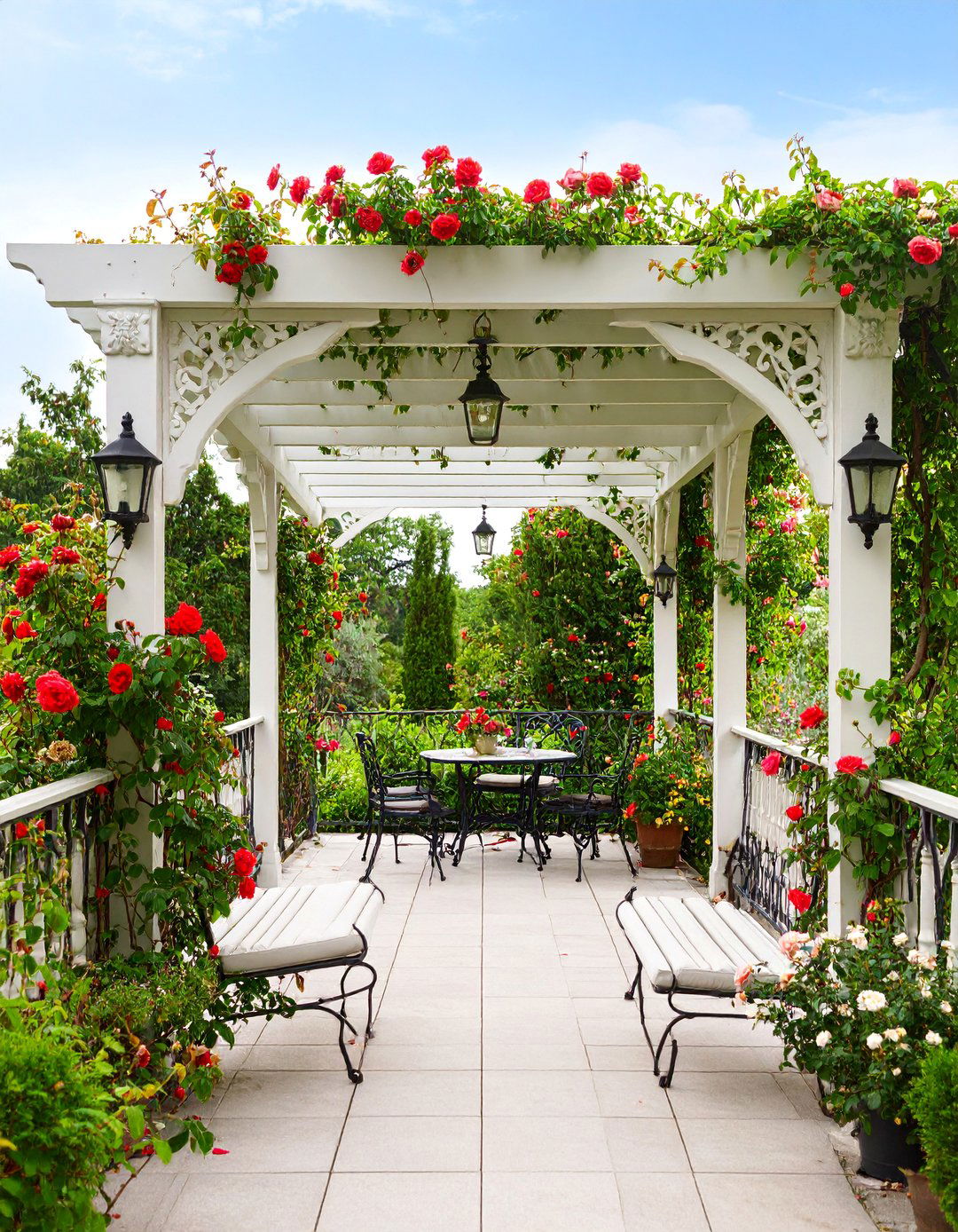 Victorian Inspired Pergola with Ornate Details - 25 Patio With a Pergola Ideas