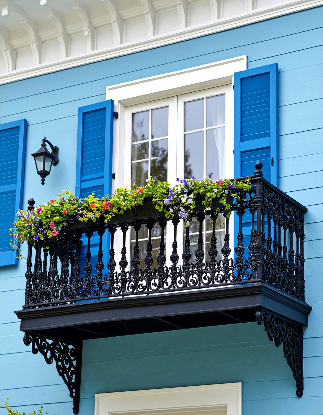 Victorian Juliet Balcony with Elaborate Cast Iron Details - 25 Juliet Balcony Ideas