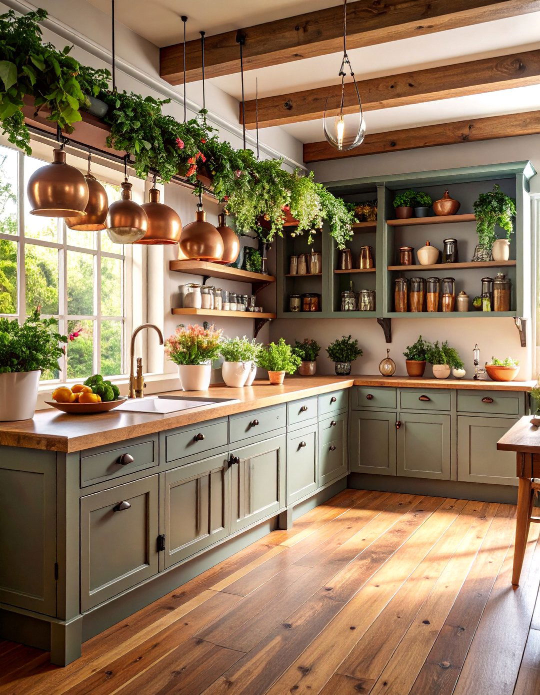 Victorian Kitchen with Spice Rack Organization - 25 Victorian Kitchen Ideas