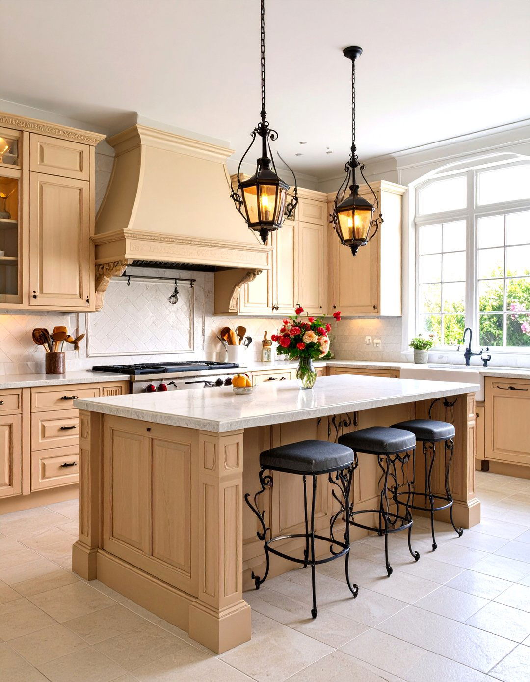 Victorian Kitchen with Wrought Iron Accents - 25 Victorian Kitchen Ideas