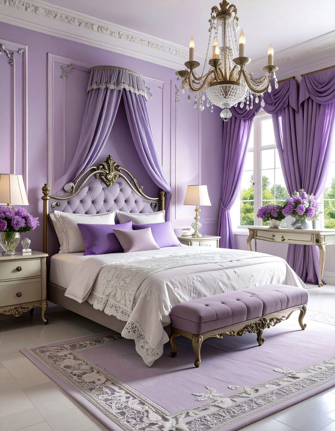 Victorian Lavender and Lace Bedroom Design - 25 Victorian Bedroom Ideas