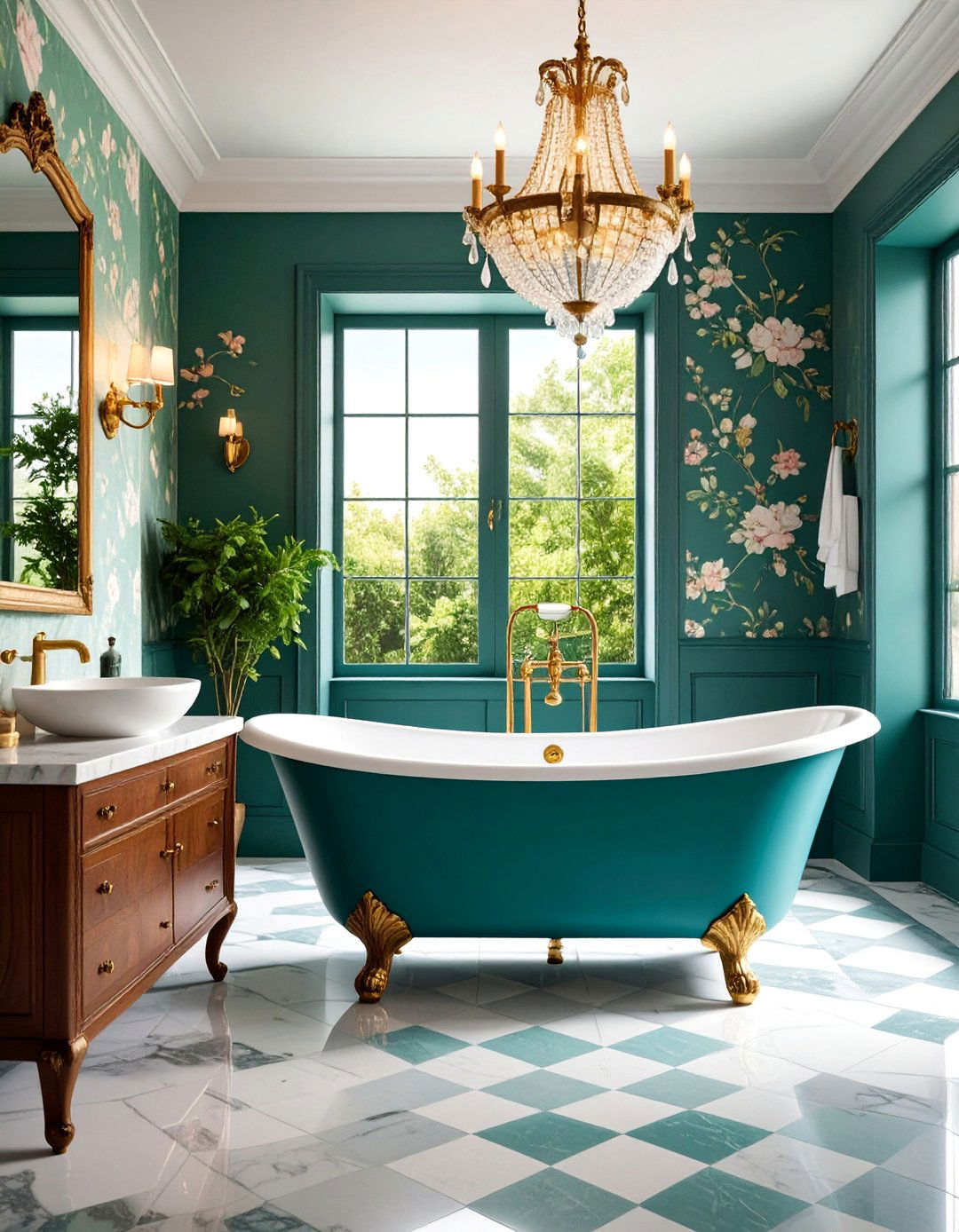 Victorian Master Bathroom with Clawfoot Tub Centerpiece - 25 Victorian Interior Design Ideas