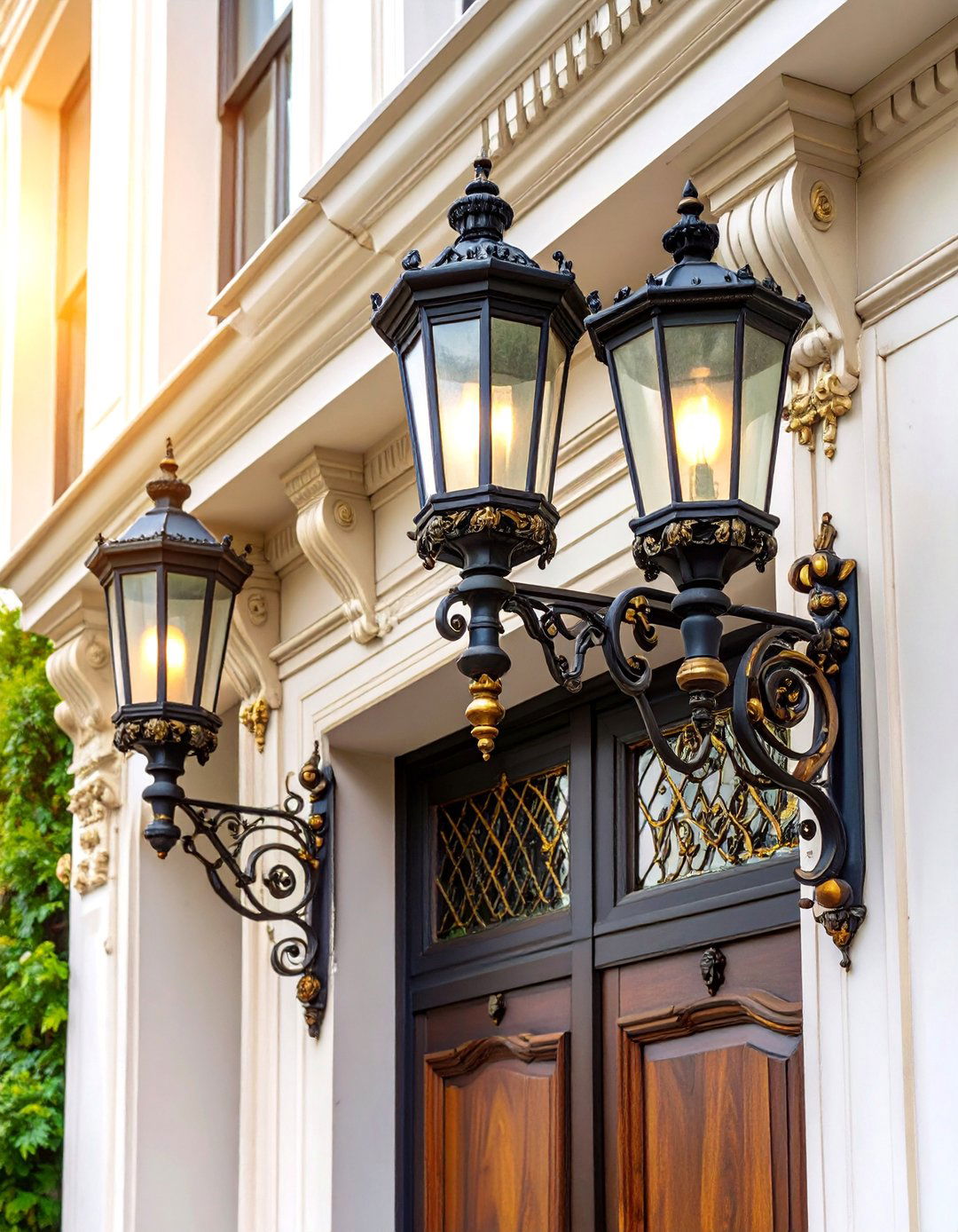 Victorian Ornate Wall Sconces - 25 Front Porch Lighting Ideas