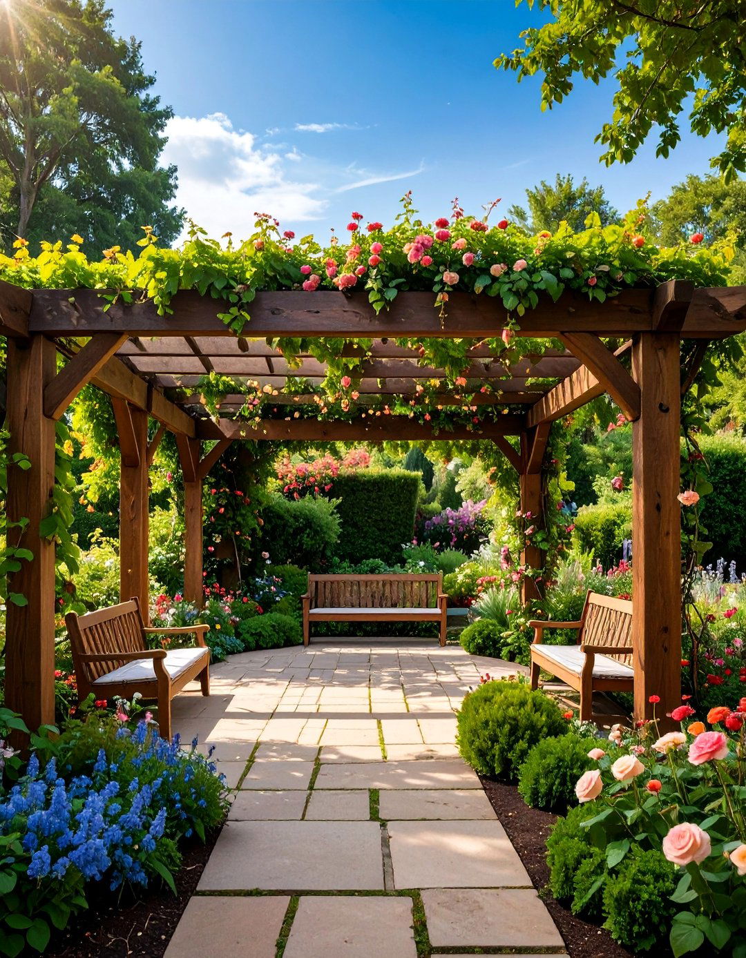 Victorian Pergola and Vine Garden - 25 Victorian Front Garden Ideas