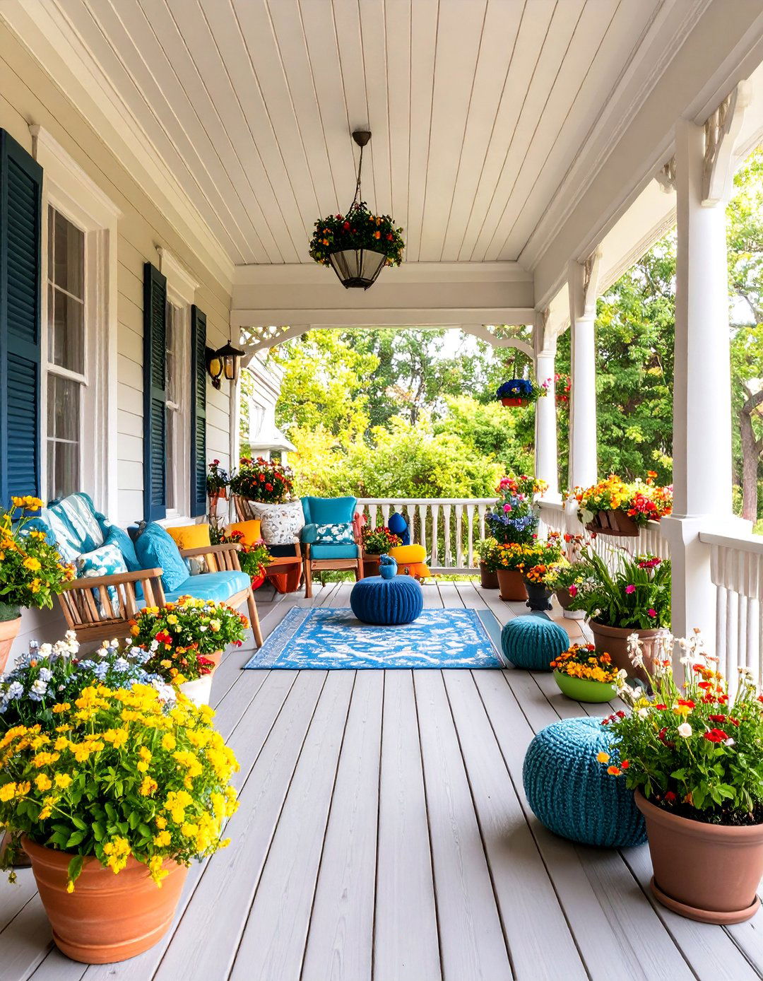 Victorian Porch with Childrens Play Area and Family Space - 25 Victorian Porch Ideas