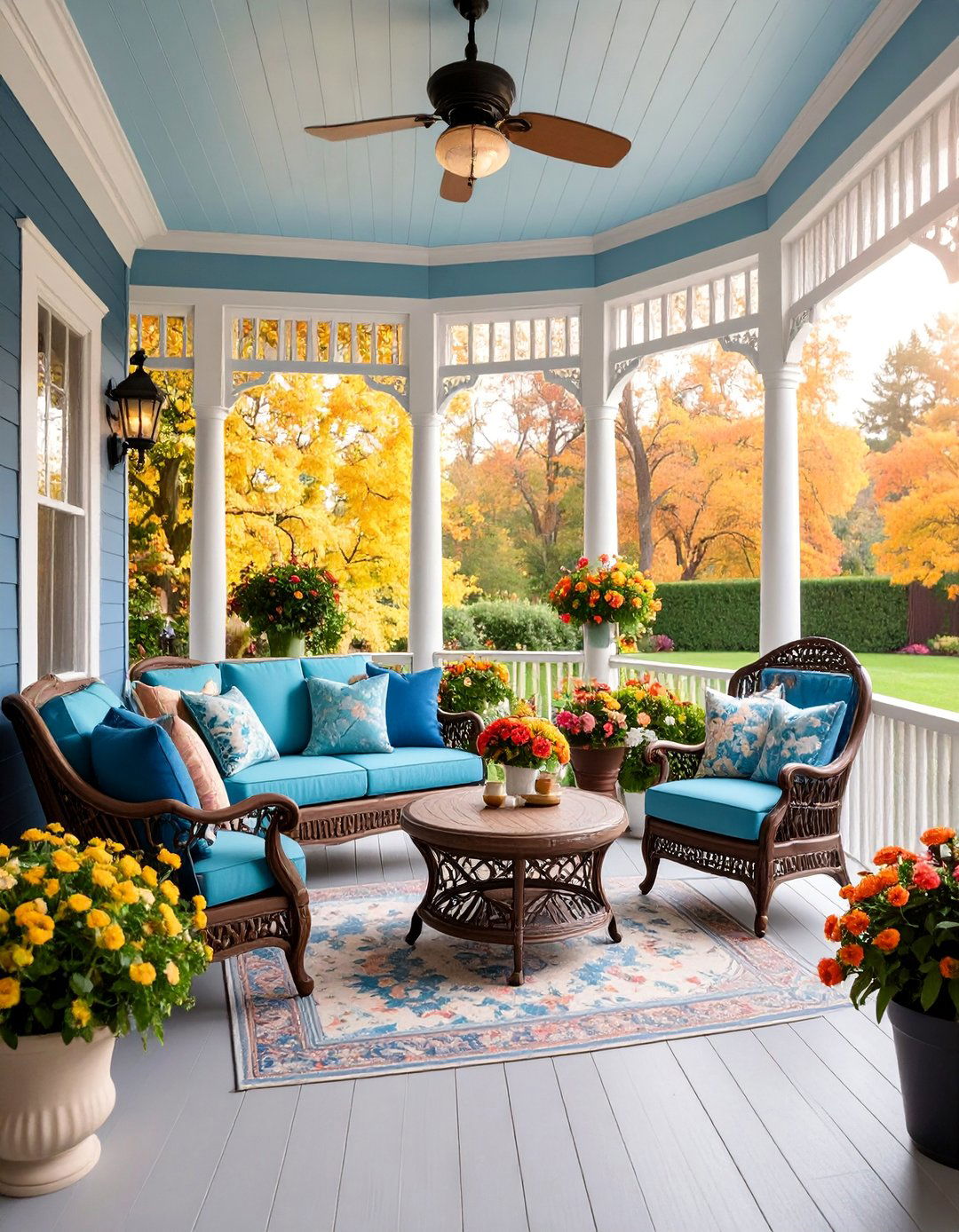 Victorian Porch with Modern Comfort Features - 25 Victorian Porch Ideas