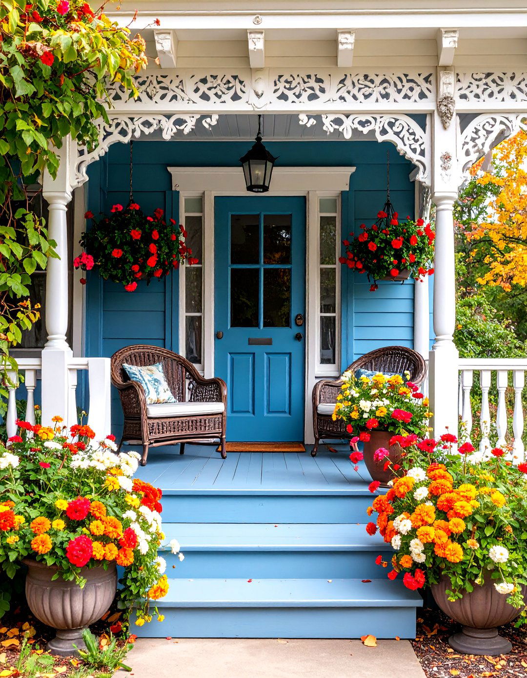 Victorian Porch with Ornate Gingerbread Trim - 25 Southern Front Porch Ideas