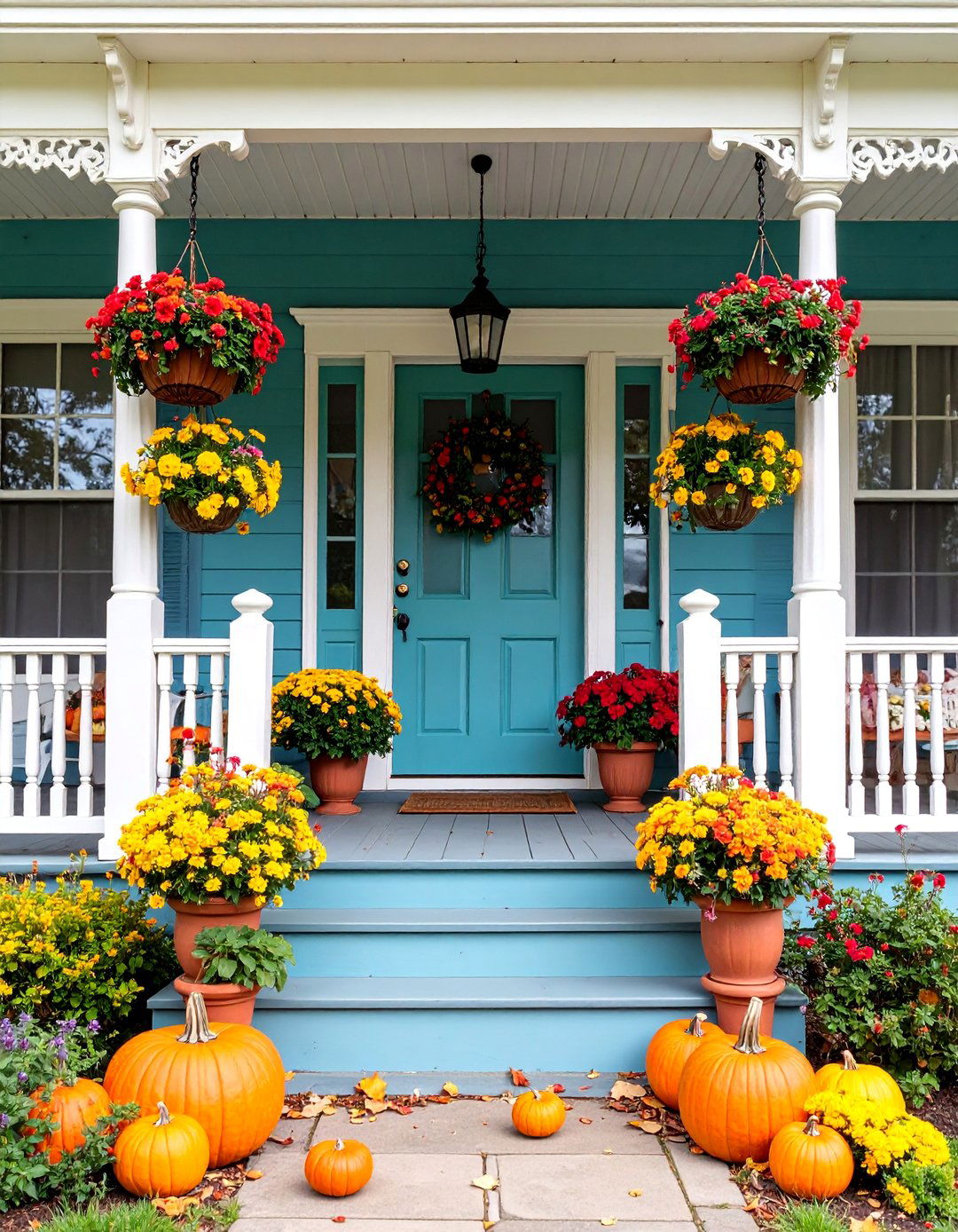 Victorian Porch with Seasonal Decorating Themes - 25 Victorian Porch Ideas