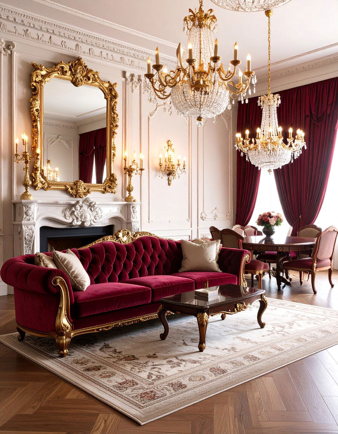 Victorian Revival Great Room with Ornate Details - 25 Great Room Ideas