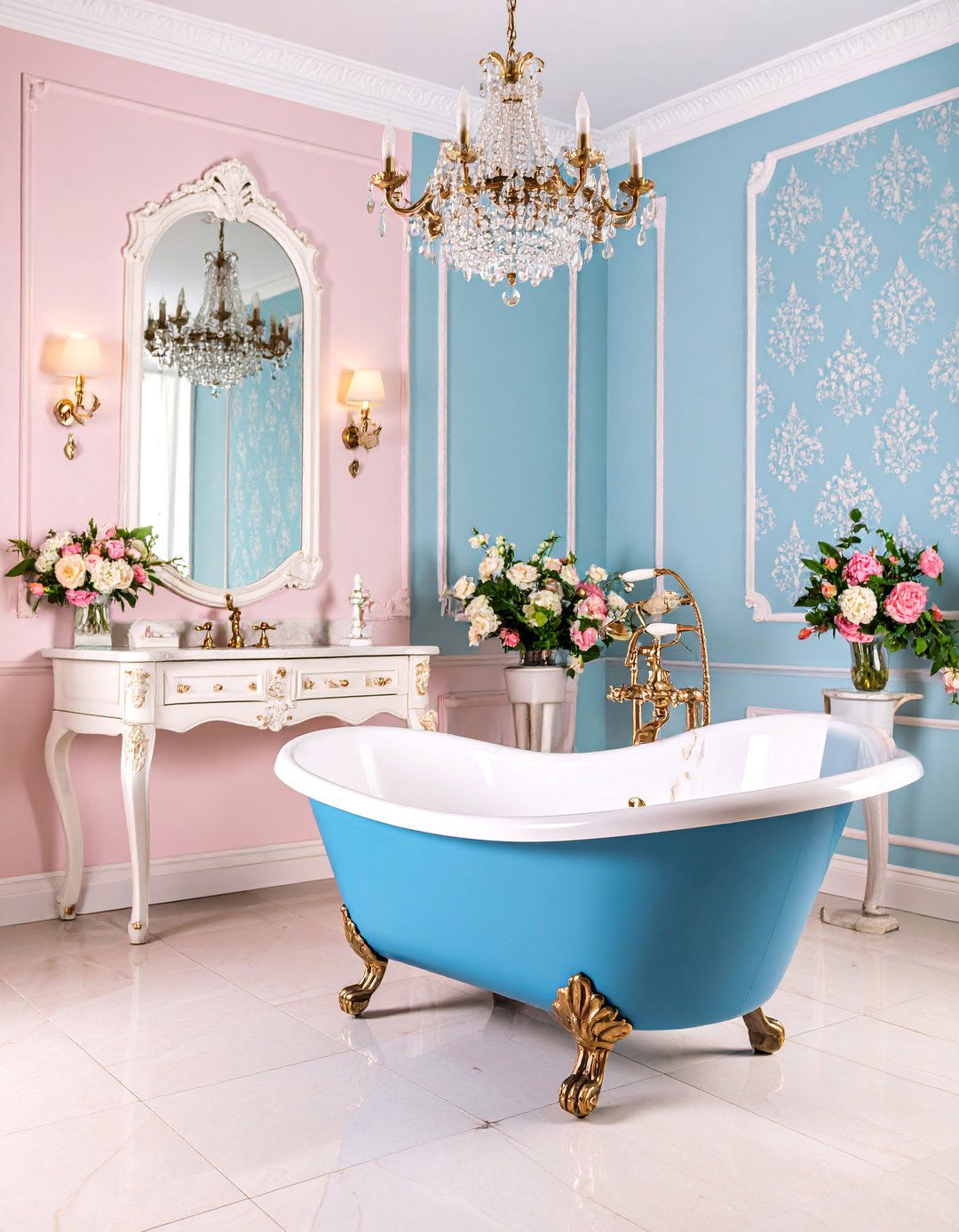 Victorian Romance with Ornate Details - 25 Romantic Bathroom Ideas