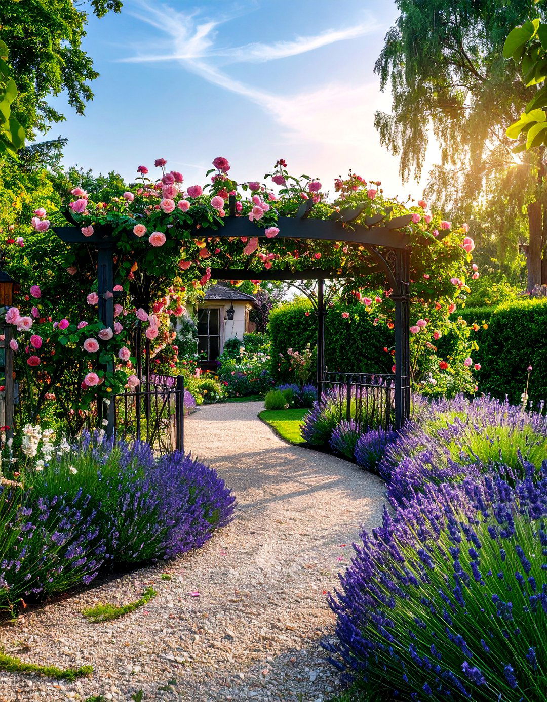 Victorian Rose and Clematis Climbing Garden - 25 Victorian Front Garden Ideas