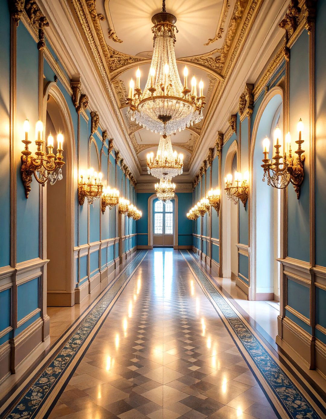 Victorian Style Crystal Wall Sconces with Ornate Detailing - 25 Narrow Hallway Lighting Ideas