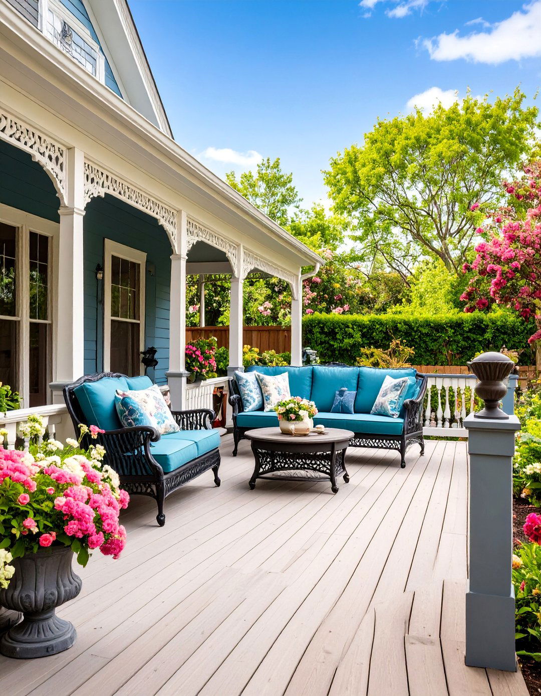 Victorian Style Deck with Ornate Railings and Decorative Elements - 25 Backyard Deck Ideas
