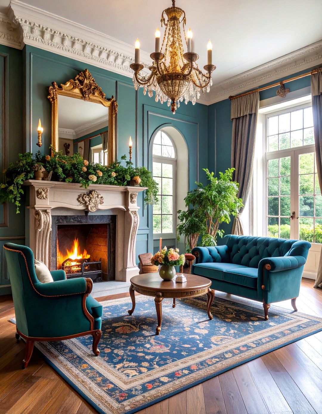 Victorian Style Log Burner with Ornate Surroundings - 25 Log Burner Ideas