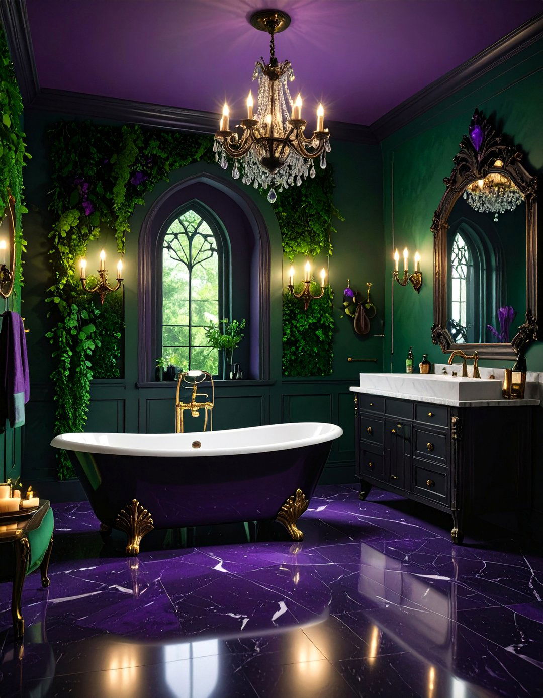 Villains Dark Glamour Bathroom - 25 Disney Bathroom Ideas