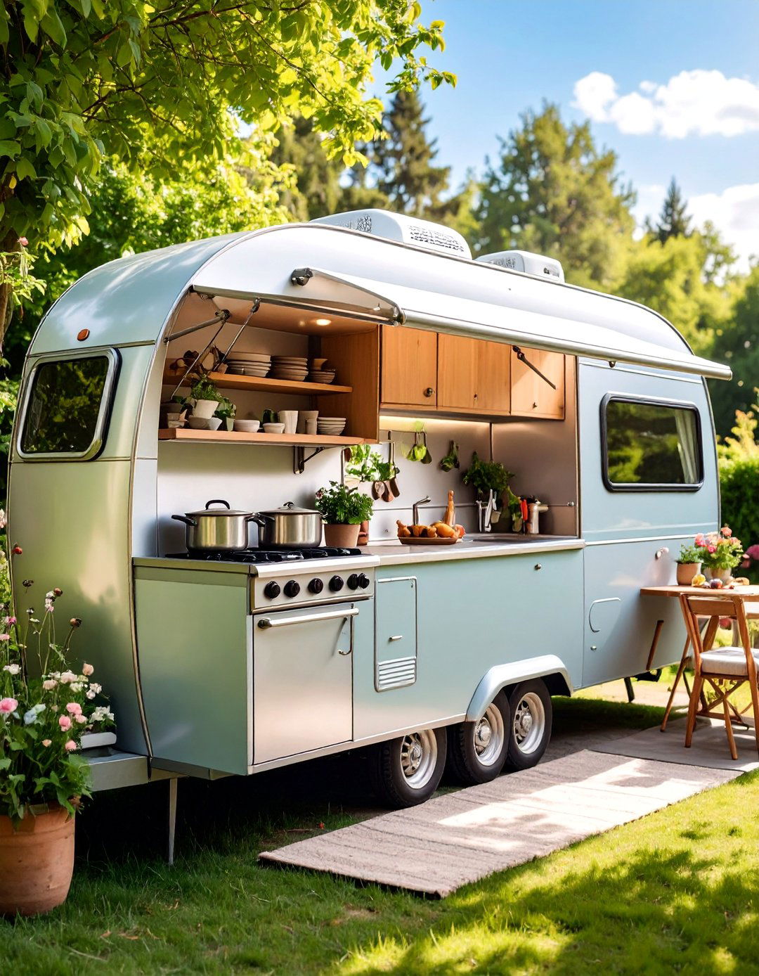 Vintage Airstream Trailer Kitchen - 25 Small Outdoor Kitchen Ideas