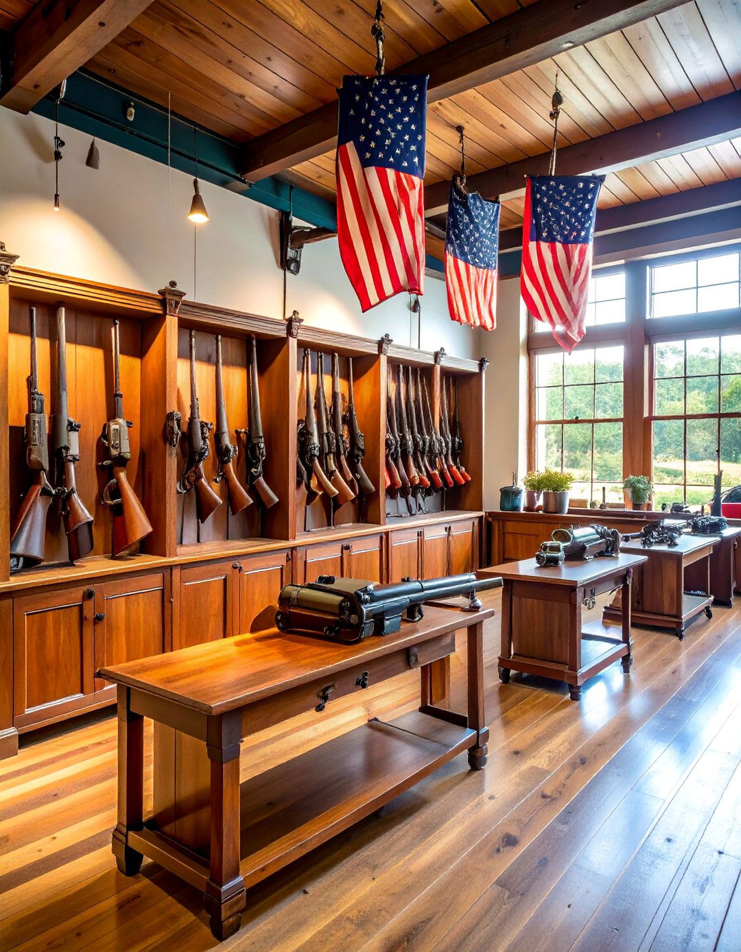 Vintage Americana Gun Museum - 25 Man Cave Gun Room Ideas